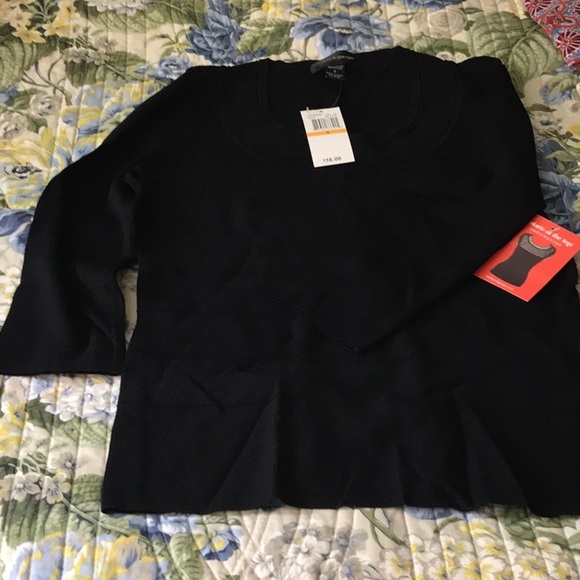 Cable & Gauge Tops - NWT Cable and Gauge black 3/4 sleeve sm